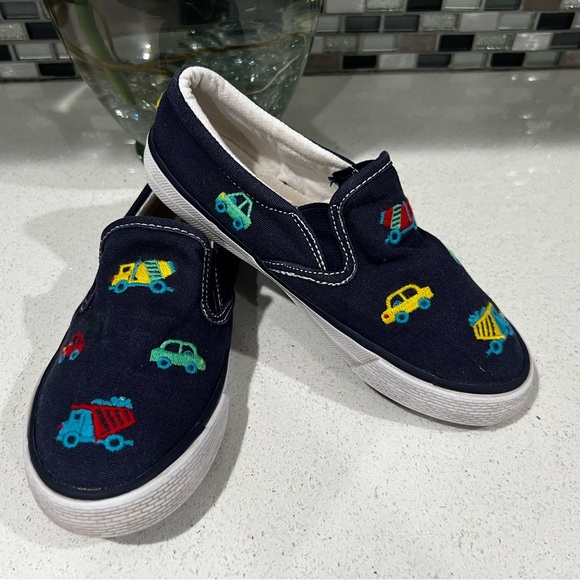 GYMBOREE boys blue slip on shoes  /size 1 - Picture 1 of 10